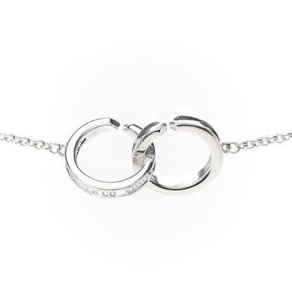 Tiffany Sterling Silver 1837 Interlocking Circles Station Necklace 4 of 5