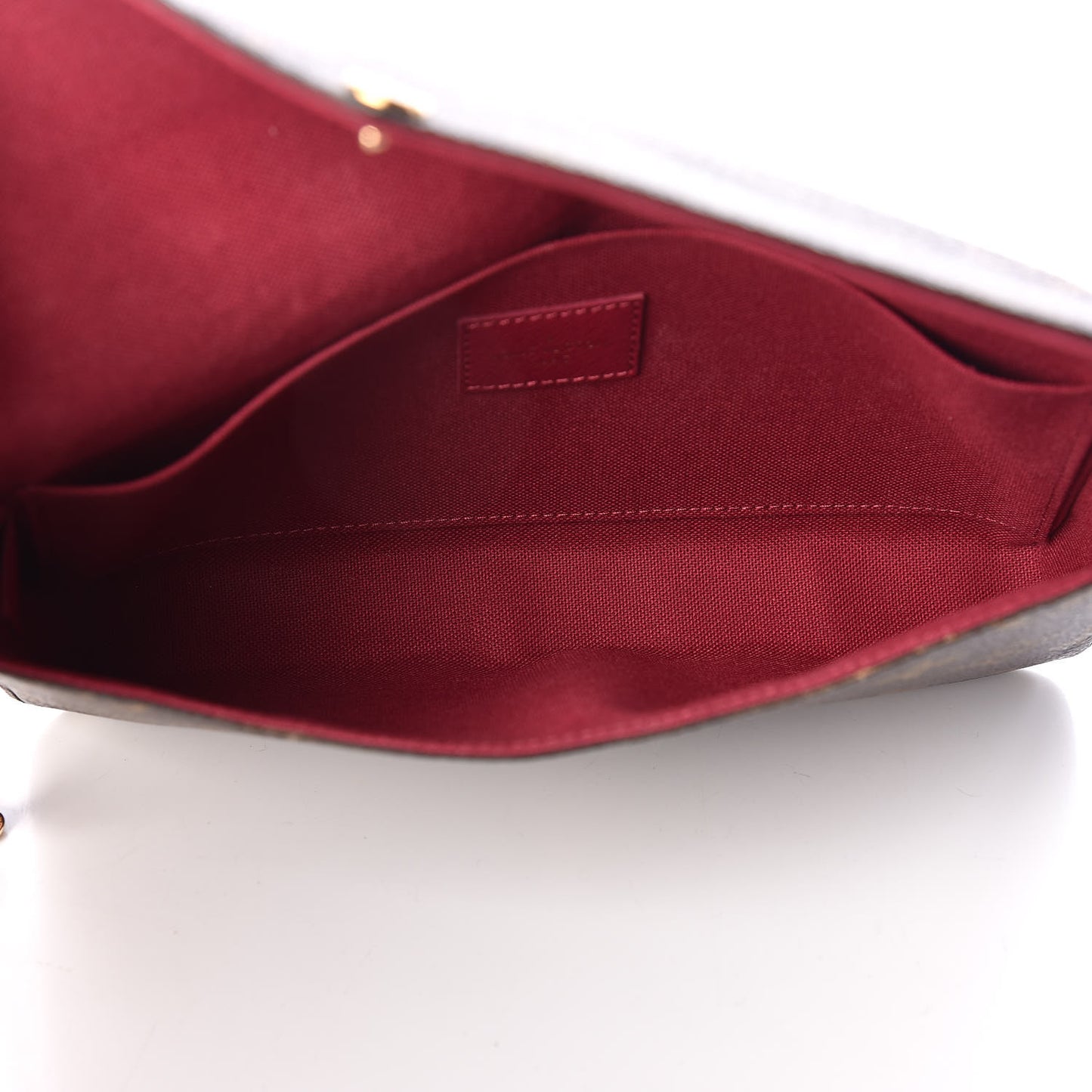Monogram Pochette Felicie Chain Wallet Fuchsia