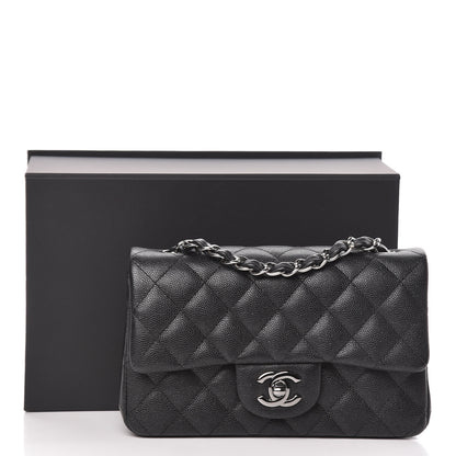 Chanel Iridescent Caviar Quilted Mini Rectangular Flap Black 12 of 12