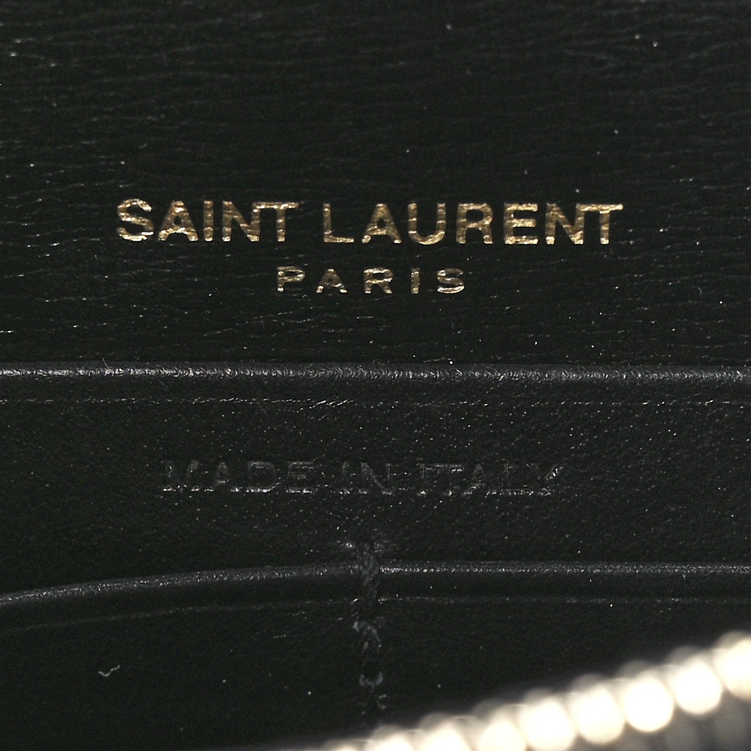 Saint Laurent Calfskin Monogram Sunset Chain Wallet Black 7 of 11