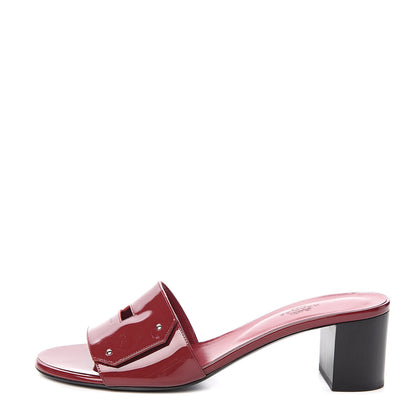 Hermes Patent Very Sandals 41 Cherry Tomato 1 of 10