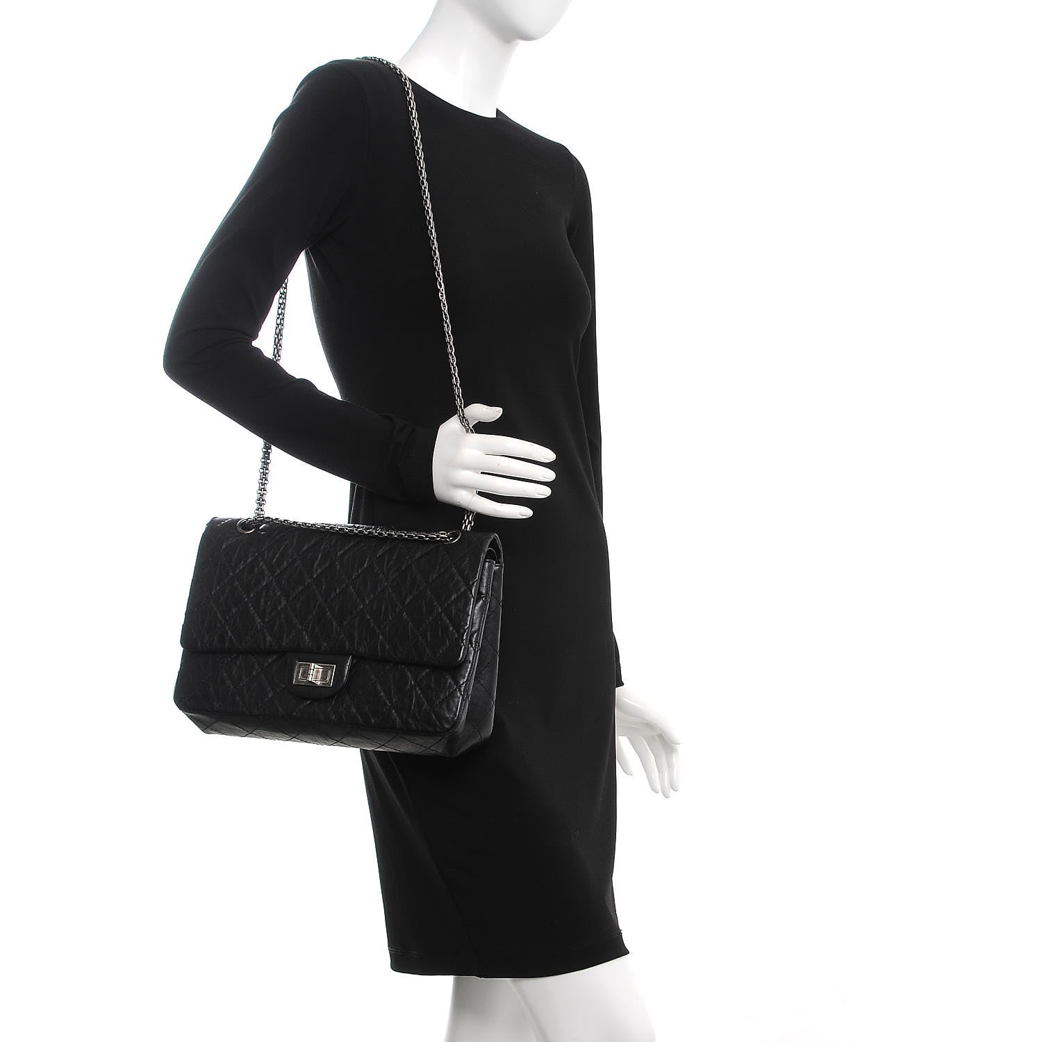 Chanel Aged Calfskin Quilted 2.55 Reissue 227 Flap Black 2 of 9