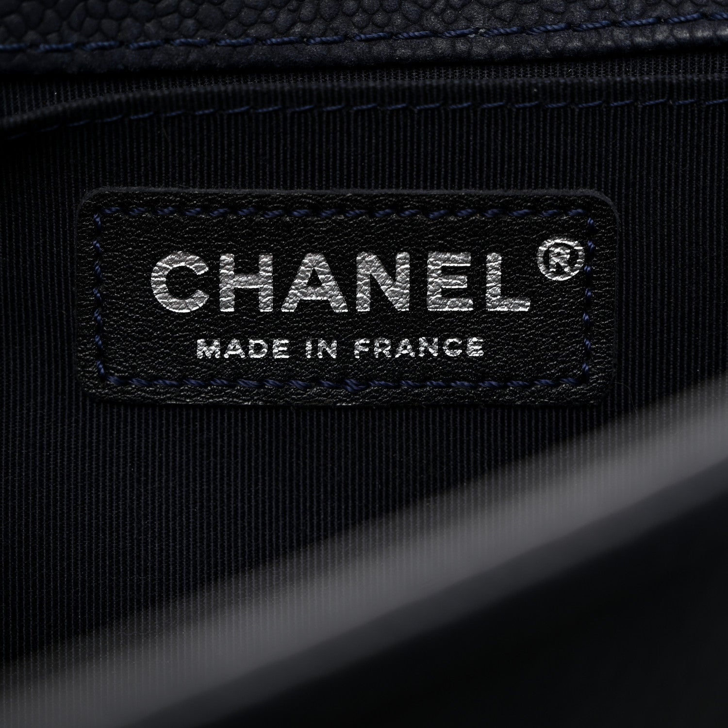 Chanel Iridescent Caviar Quilted Medium Boy Flap Dark Blue 6 of 10