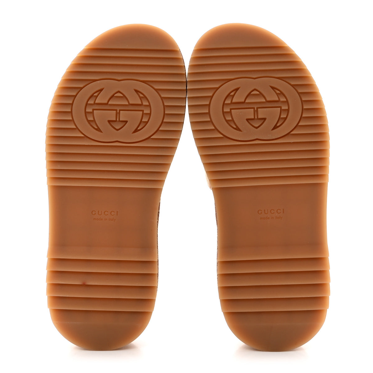 Canvas GG Monogram Angelina Platform Slide Sandals 35.5 Beige Ruggine