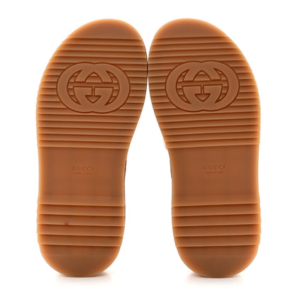 Gucci Canvas GG Monogram Angelina Platform Slide Sandals 35.5 Beige Ruggine 5 of 9