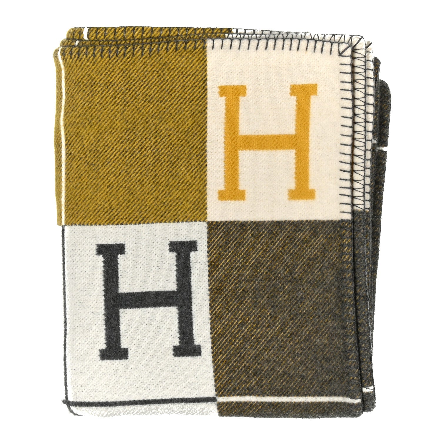 Hermes Wool Cashmere Avalon III Blanket Gris Soleil 1 of 4