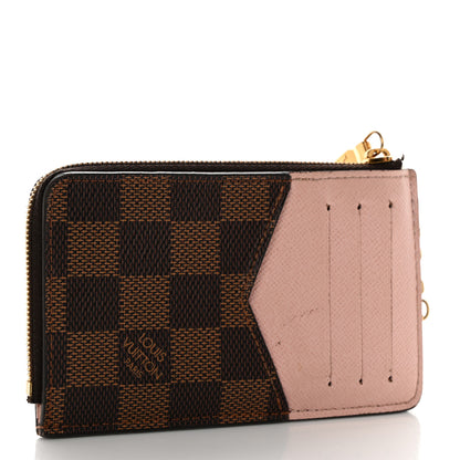 Louis Vuitton Damier Ebene Recto Verso Card Holder Rose Ballerine 3 of 10
