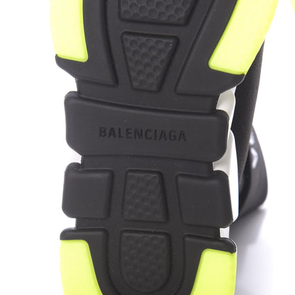 Balenciaga Neoprene Knit Mens Speed Cuffed Sneakers 39 Black White Yellow Fluo 9 of 10