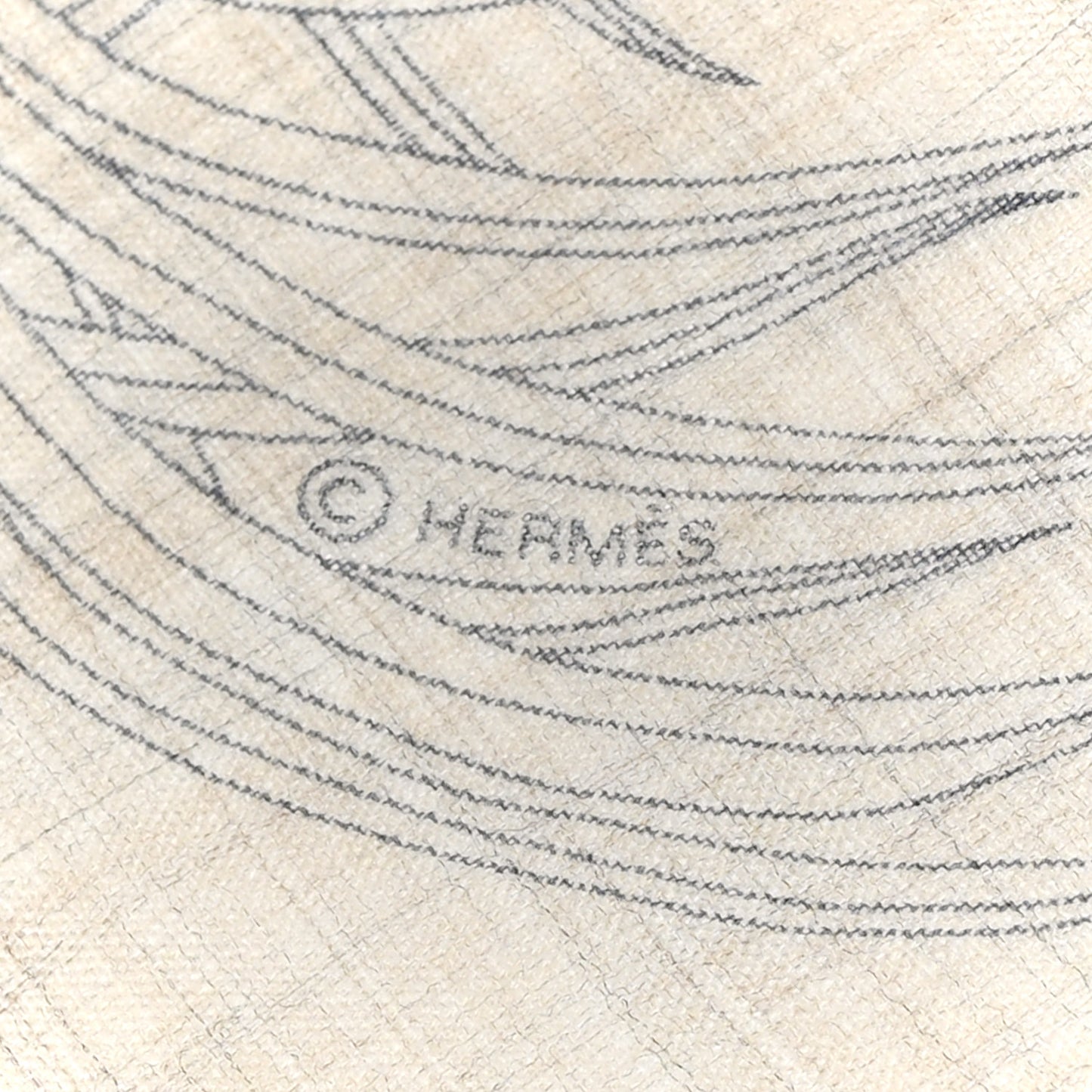 Cashmere Index Palmarum Finesse Scarf 90 White Bleu Kaki