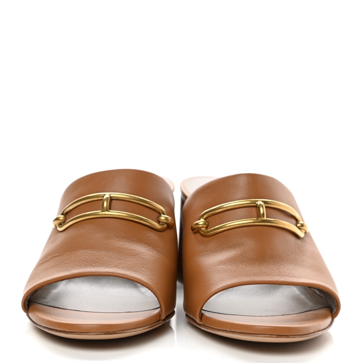 Hermes Calfskin Camilla Mules 38 Beige Dore 2 of 10