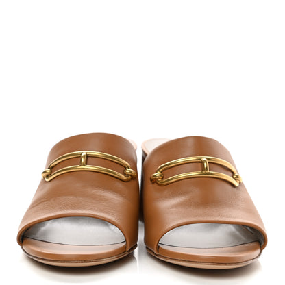 Hermes Calfskin Camilla Mules 38 Beige Dore 2 of 10