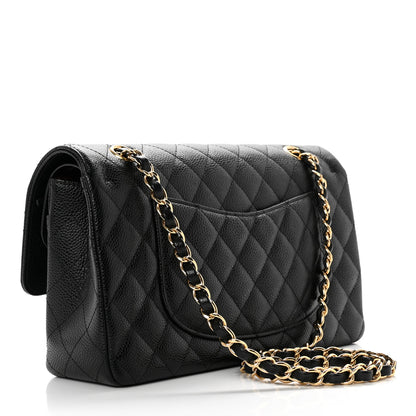 Chanel Caviar Quilted Medium Double Flap Black 2 of 9