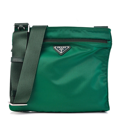 Prada Nylon Vela Flat Messenger Bag Oleandro 1 of 8