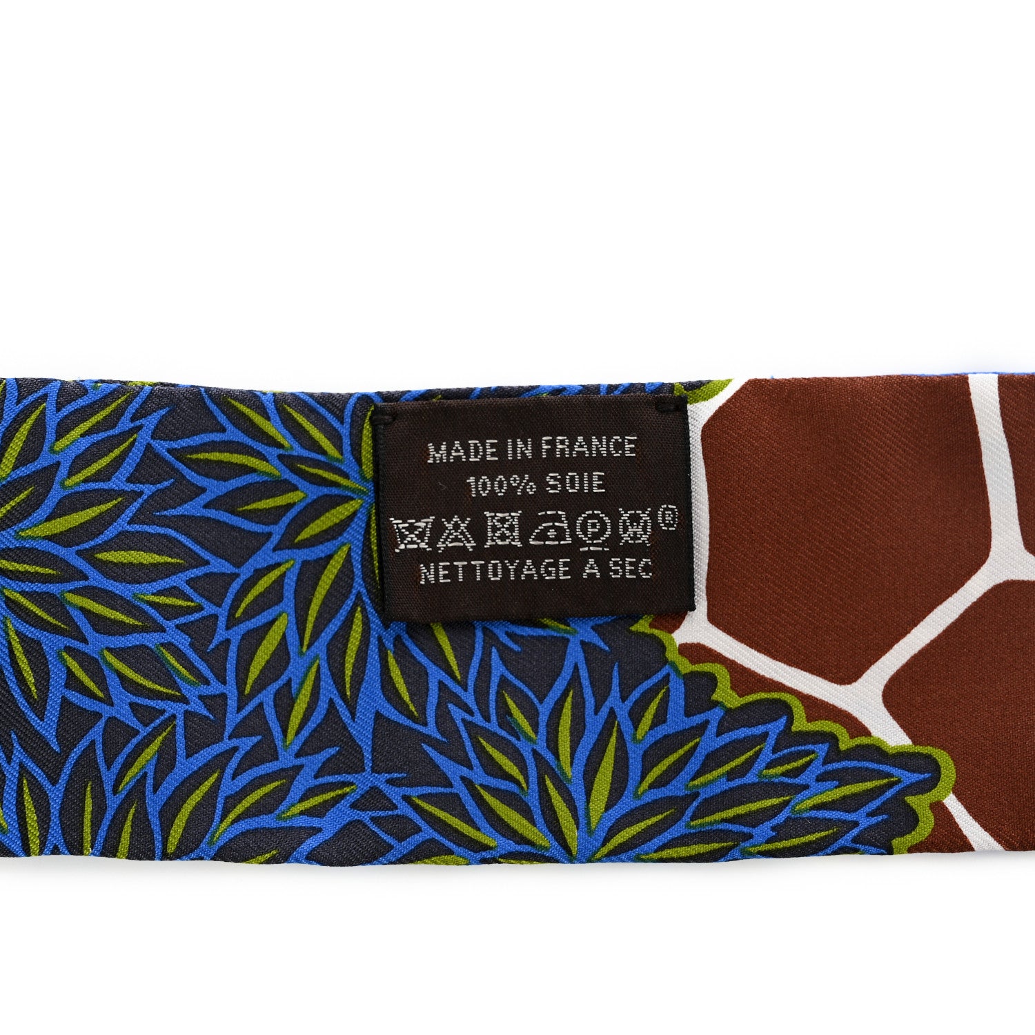 Hermes Silk The Three Graces Twilly Bleu Vert Marron 3 of 5