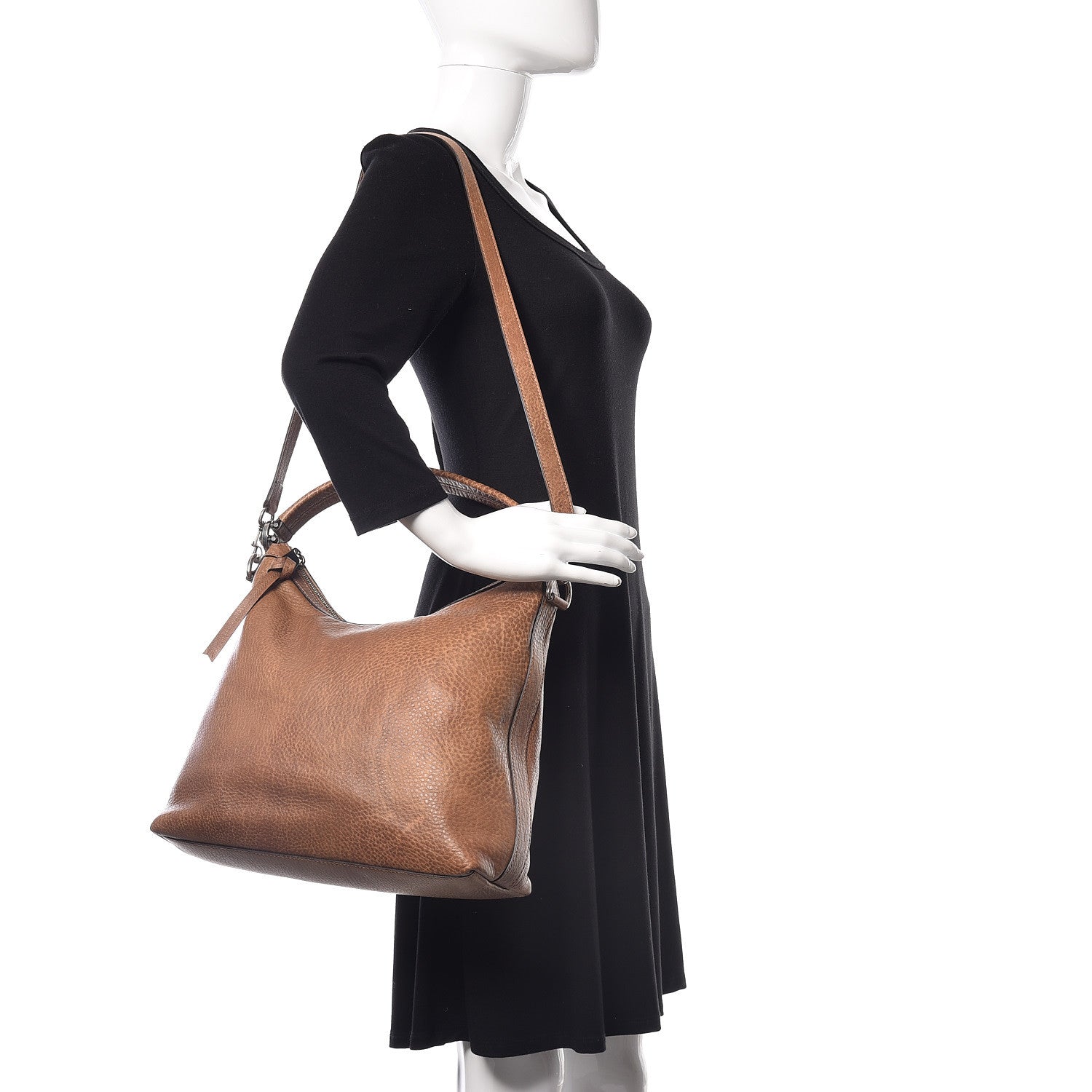 Gucci Pebbled Calfskin Small Miss GG Hobo Old Naturale 2 of 9