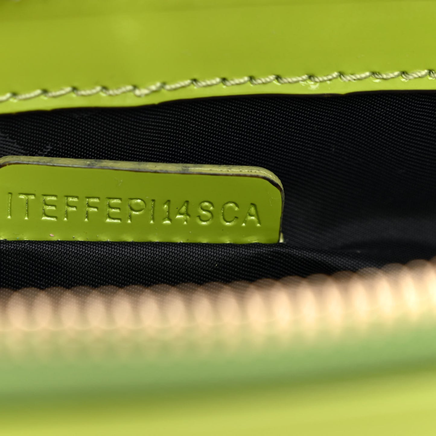 Patent Bridle Calfskin Parmoor Clutch Bag Lemon Green