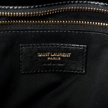 Saint Laurent Crinkled Calfskin Matelasse Monogram Medium Niki Chain Satchel Black 8 of 12