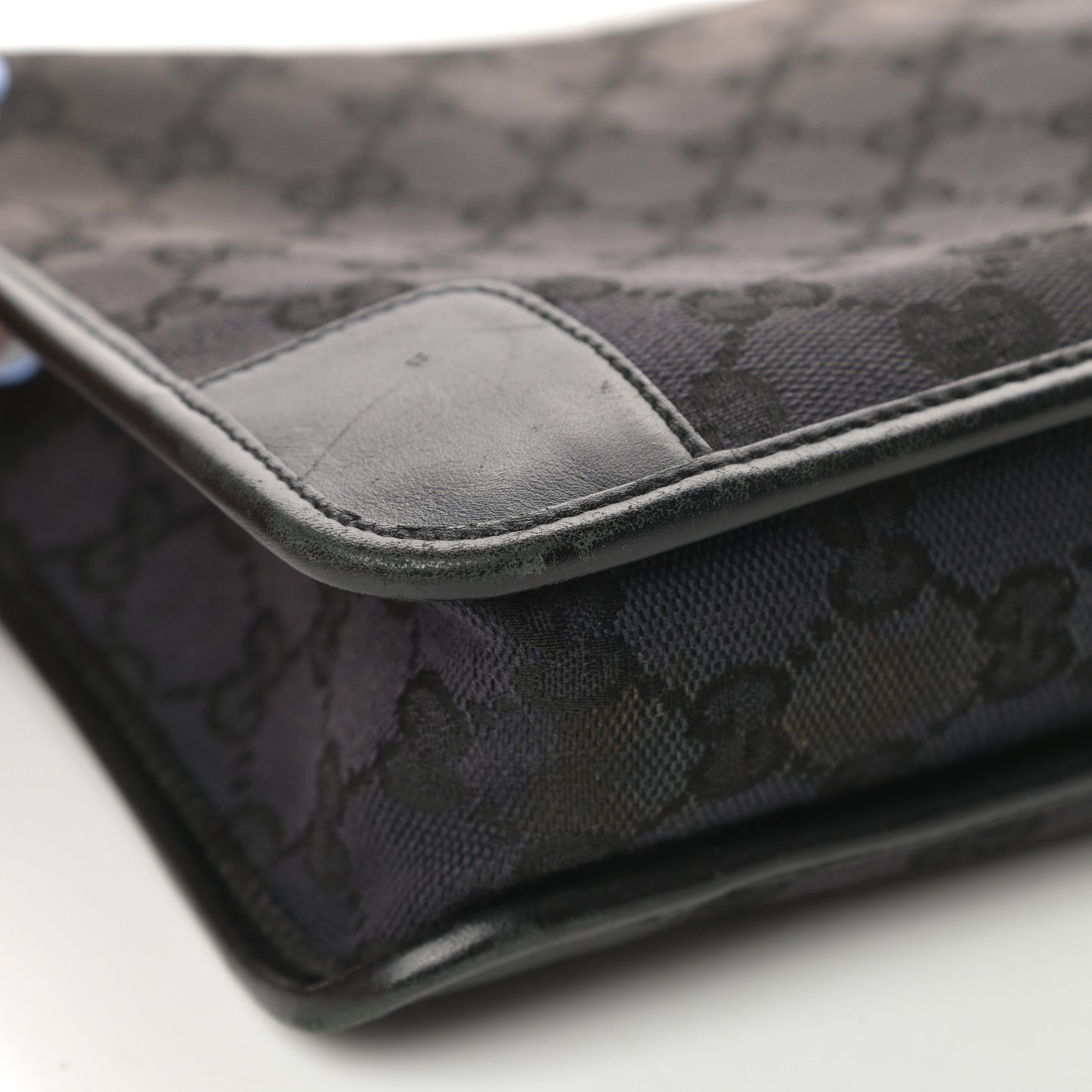 Nylon Monogram Shoulder Bag Black