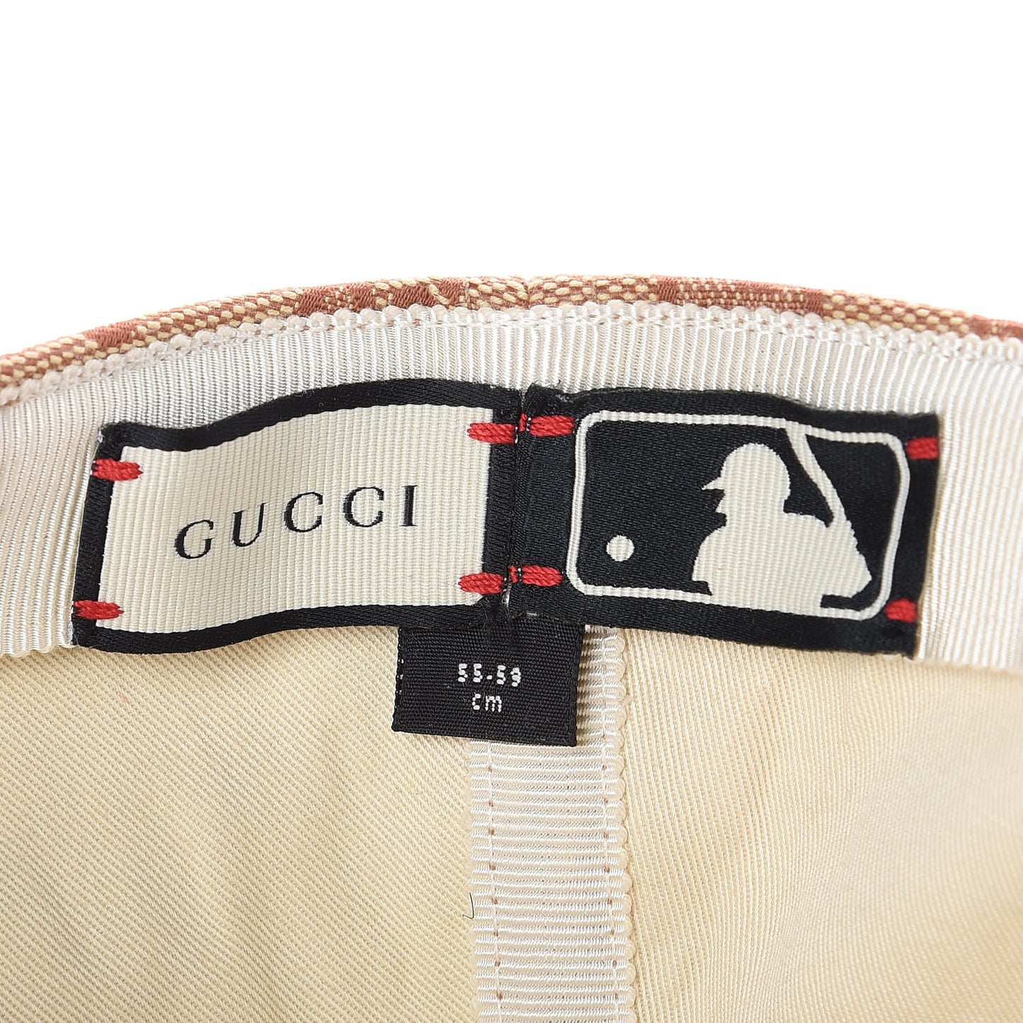 X MLB Monogram NY Yankees Baseball Hat 55-59 Beige Ruggine
