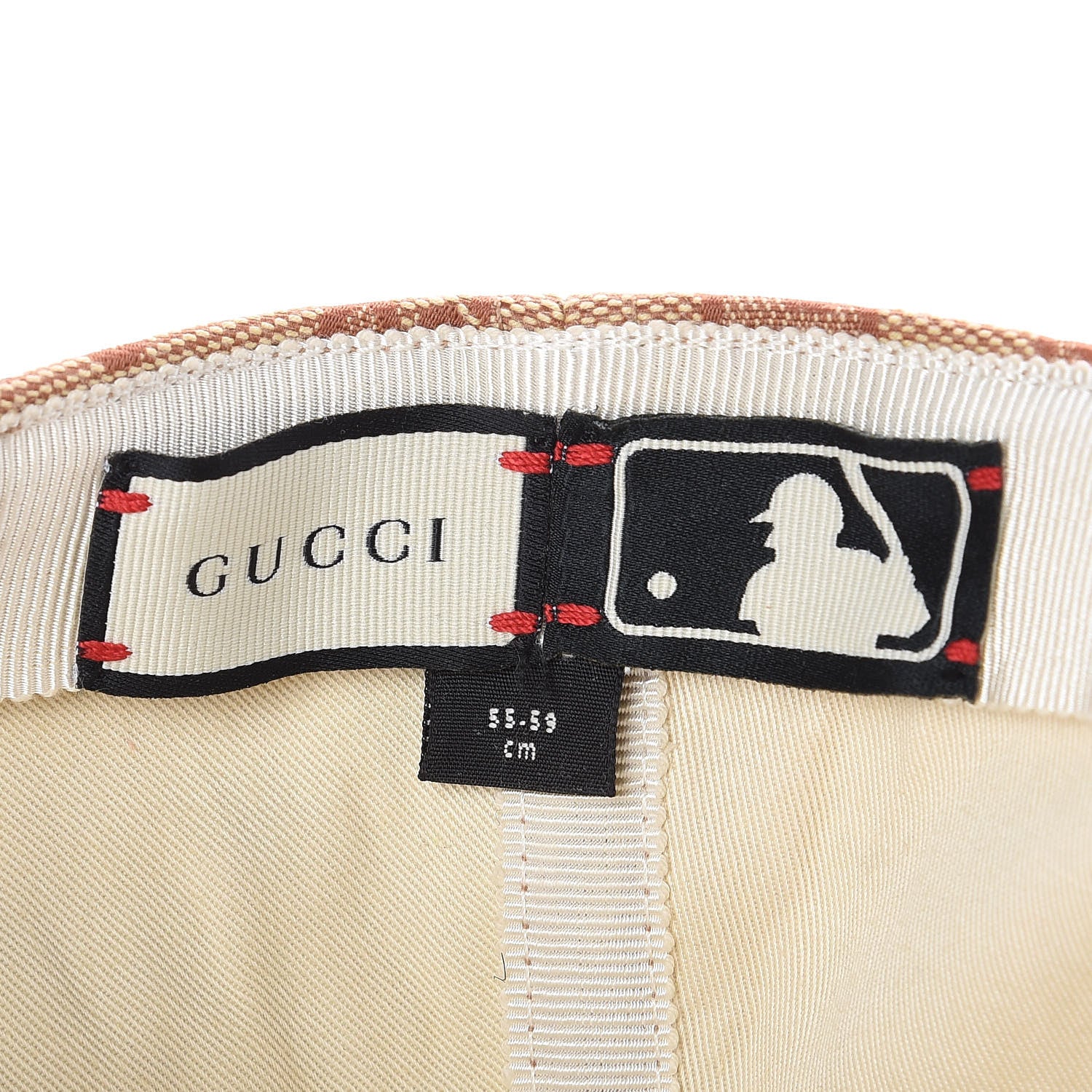 Gucci X MLB Monogram NY Yankees Baseball Hat 55-59 Beige Ruggine 5 of 5