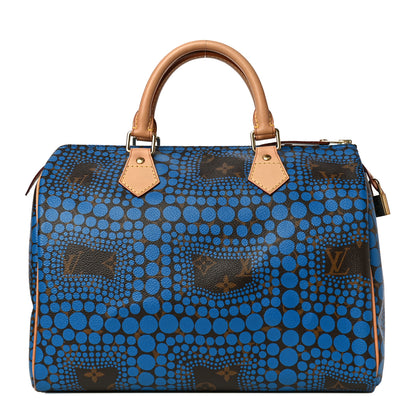 Louis Vuitton Monogram Kusama Town Speedy 30 Blue 1 of 11