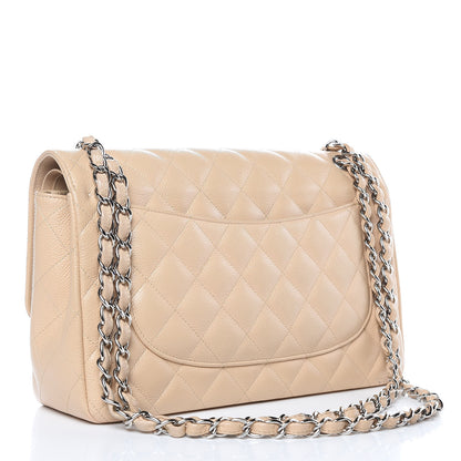 Chanel Caviar Quilted Jumbo Double Flap Beige Clair 3 of 16