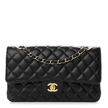 Chanel Caviar Quilted Medium Double Flap Black 1 of 10