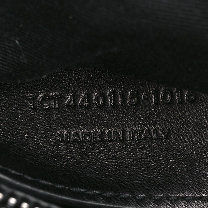 Saint Laurent Calfskin Mixed Matelasse Triquilt Large Monogram Envelope Satchel Black White 9 of 12