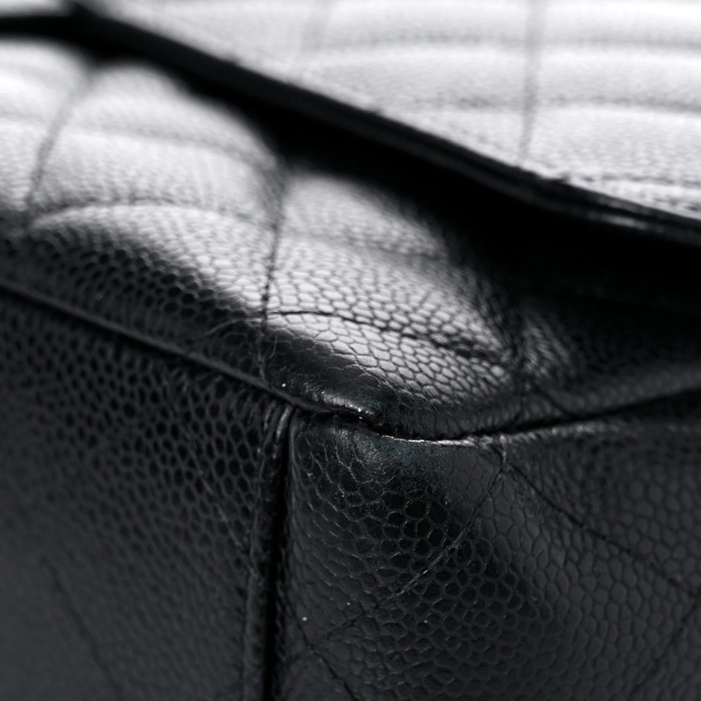 Caviar Quilted Maxi Double Flap Black