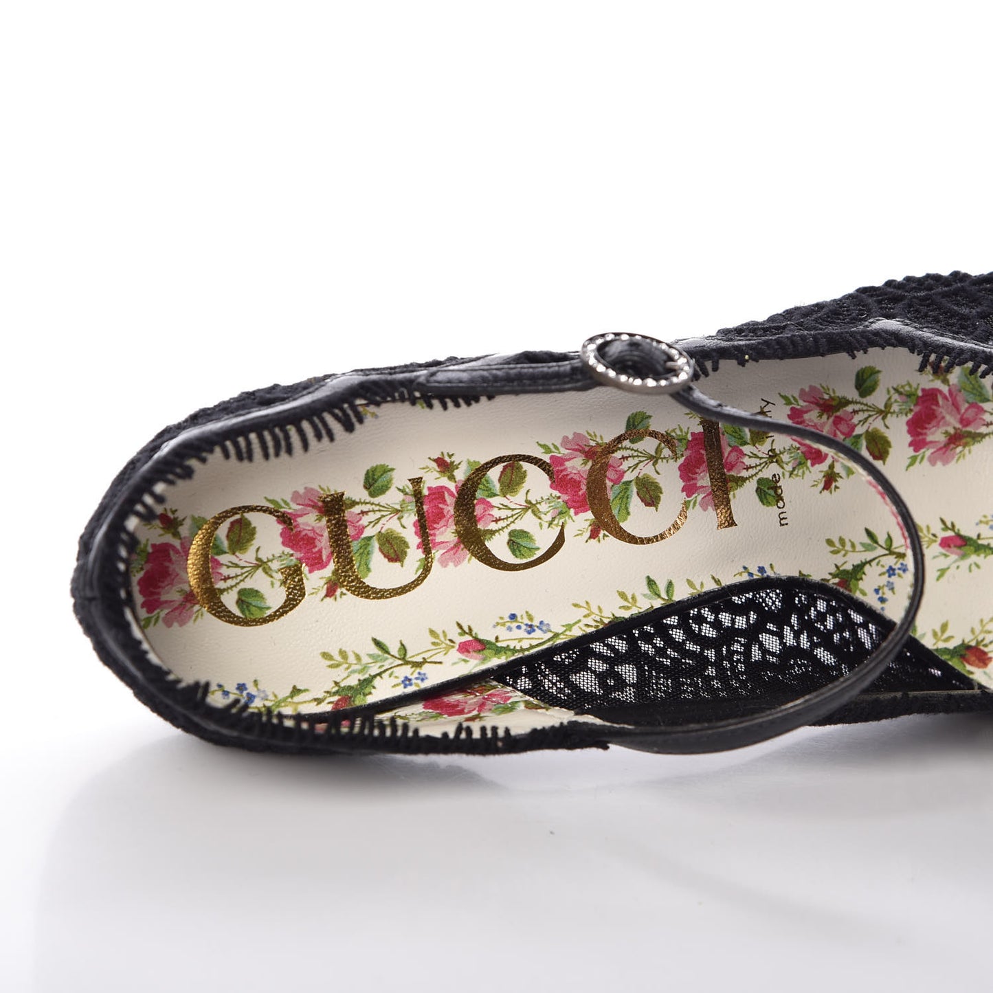 Lace Pizzo Venice Pumps 38 Black