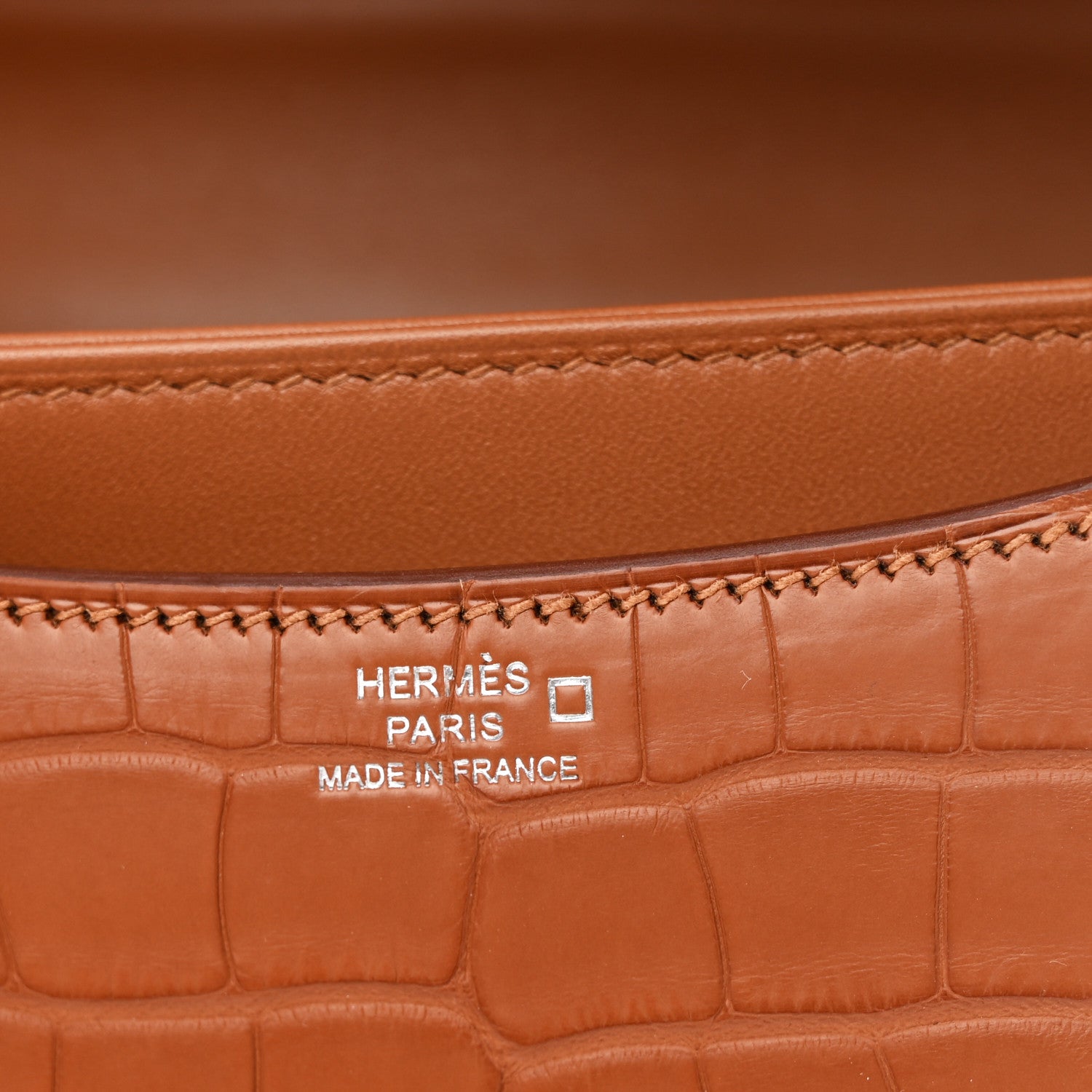 Hermes Matte Alligator Constance 18 Gold 6 of 10