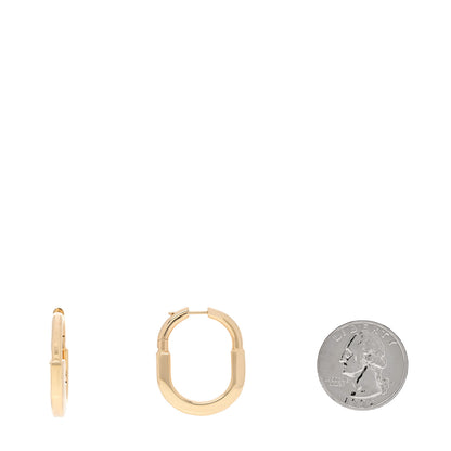 Tiffany 18K Yellow Gold Medium Lock Earrings 2 of 5
