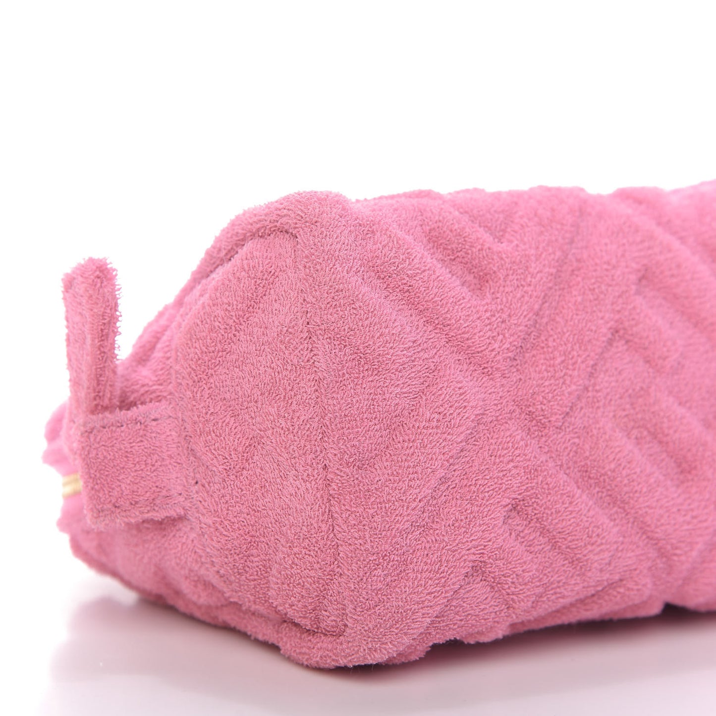 Terry Cloth Vitello Century Matte FF 1974 Embossed Small Trapezoid Beauty Pouch Lollypop