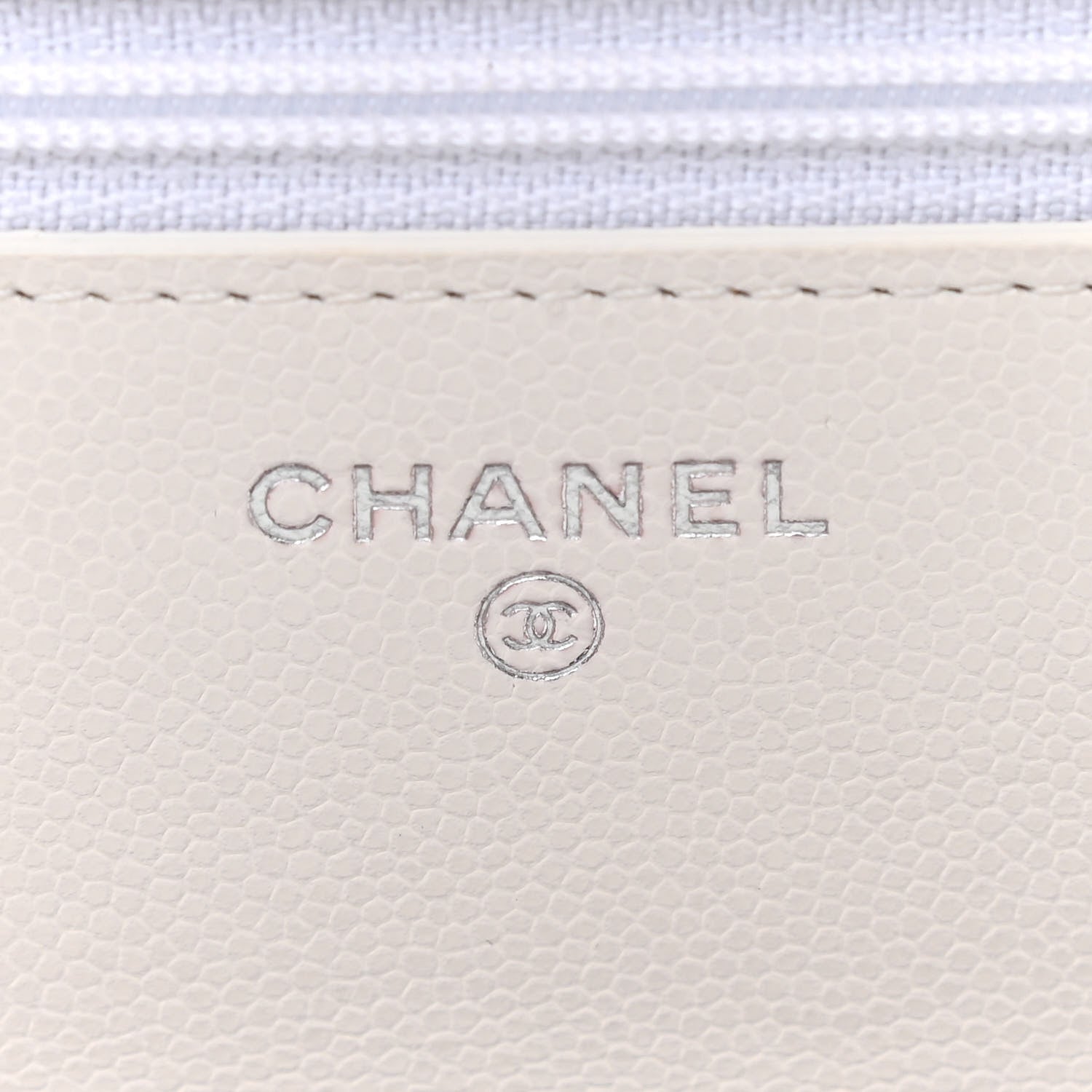 Chanel Caviar Quilted My Everything Wallet On Chain WOC White 9 of 13