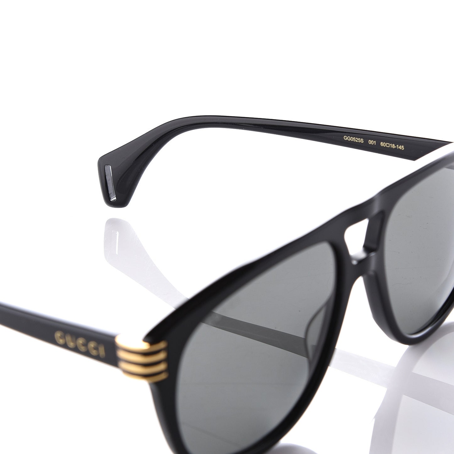 Acetate Aviator Sunglasses GG0525S Black