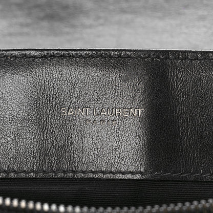 Saint Laurent Calfskin Y Quilted Monogram Monochrome Medium Loulou Chain Satchel Black 6 of 10
