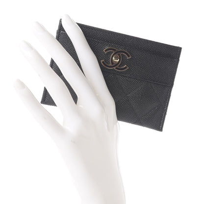 Chanel Caviar Quilted Vintage Mademoiselle Card Holder Black 2 of 6