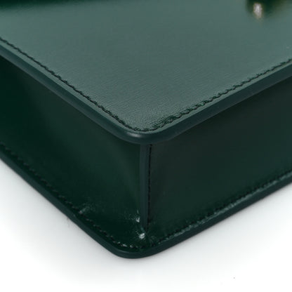 Celine Shiny Calfskin Triomphe Margo Wallet on Chain Racing Green 9 of 11