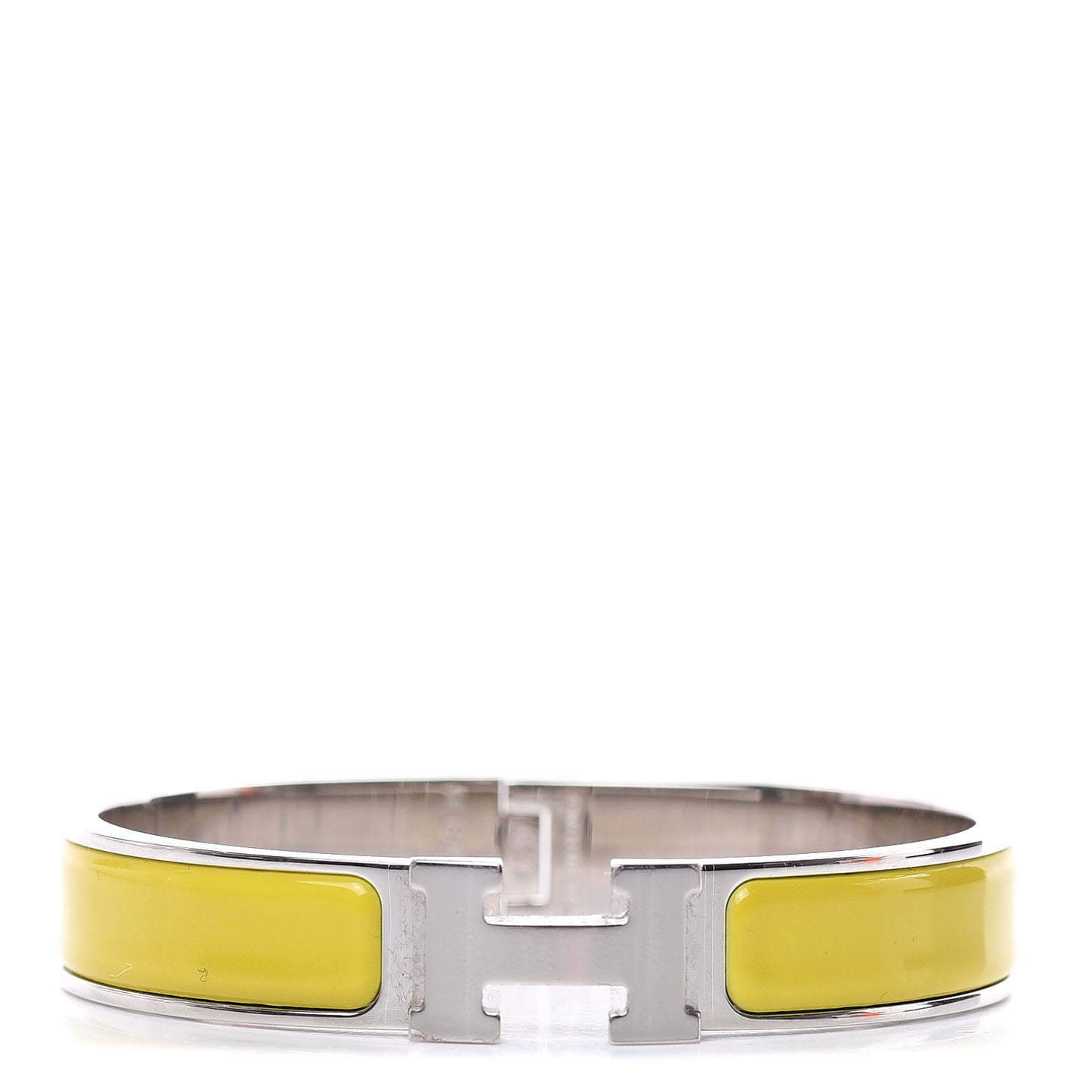 Enamel Narrow Clic Clac H Bracelet GM Chartreuse