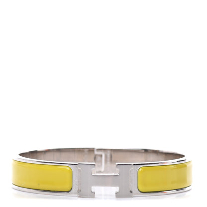 Hermes Enamel Narrow Clic Clac H Bracelet GM Chartreuse 1 of 6