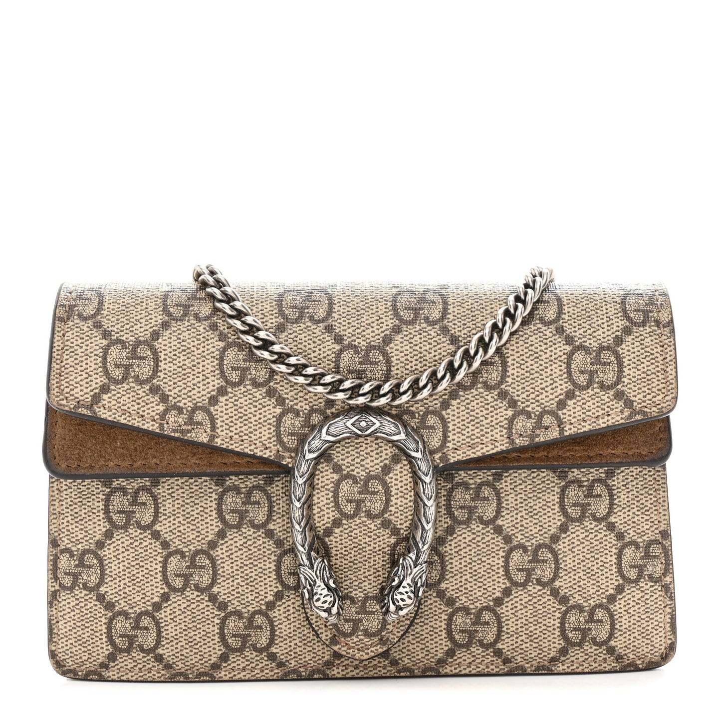 GG Supreme Monogram Super Mini Dionysus Shoulder Bag Taupe