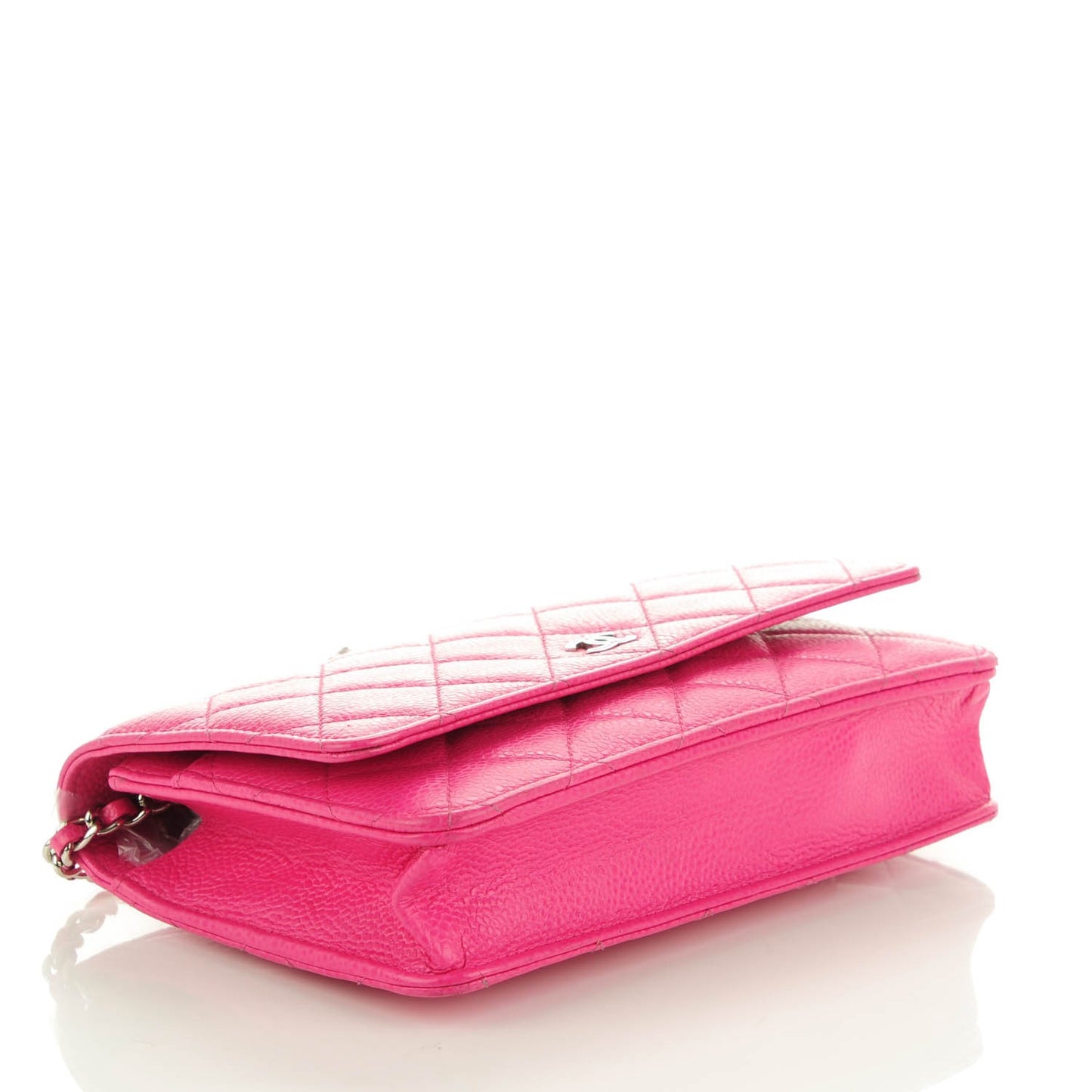 Caviar Quilted Wallet On Chain WOC Pink