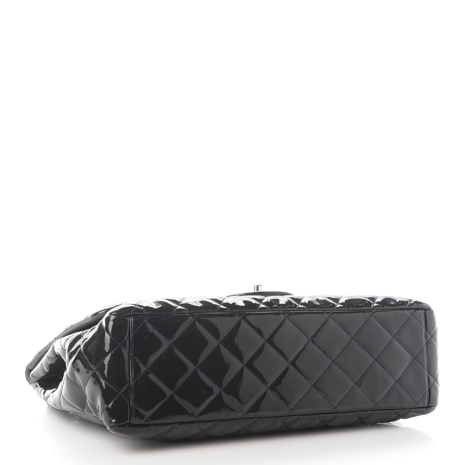 Chanel Patent Quilted Maxi Single Flap Navy Blue 4 of 10