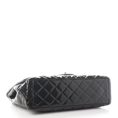 Chanel Patent Quilted Maxi Single Flap Navy Blue 4 of 10