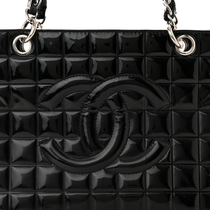 Chanel Patent Chocolate Bar Timeless CC Tote Black 7 of 11