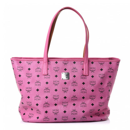 MCM Visetos Medium Shopper Tote Pink 1 of 4