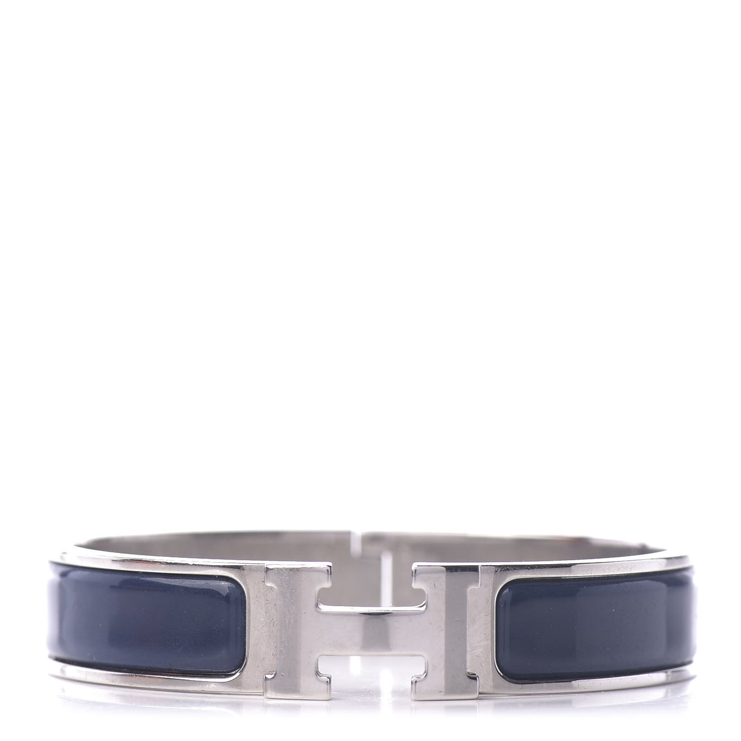 Narrow Enamel Clic Clac H Bracelet PM Bleu Indigo