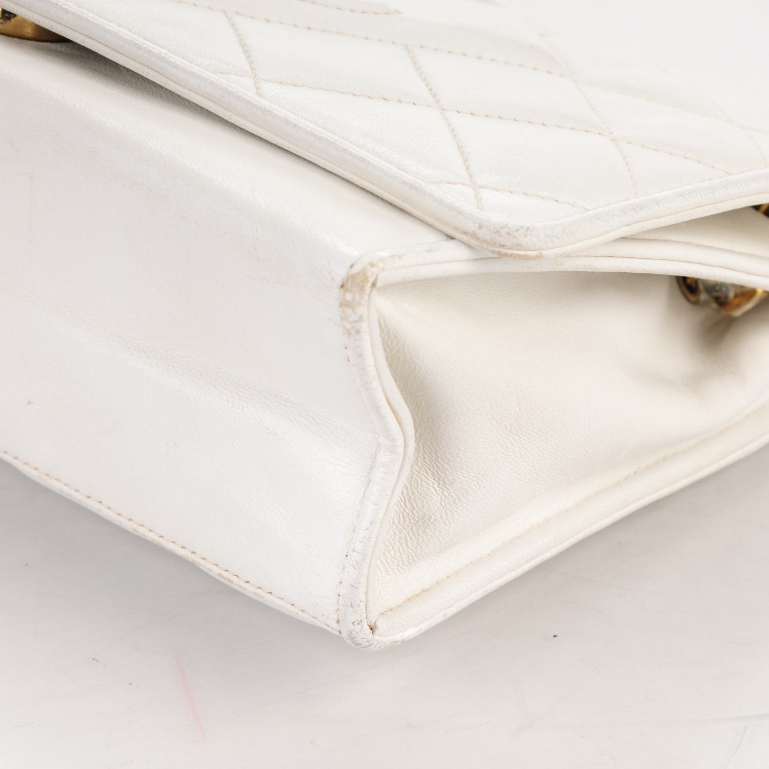Chanel Lambskin Quilted Small Tassel Single Flap White 11 of 13