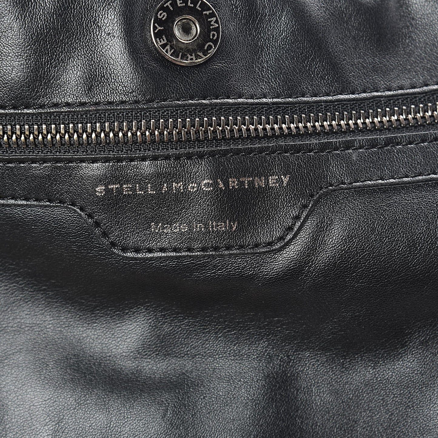 Faux Shearling Chain Falabella Tote Black