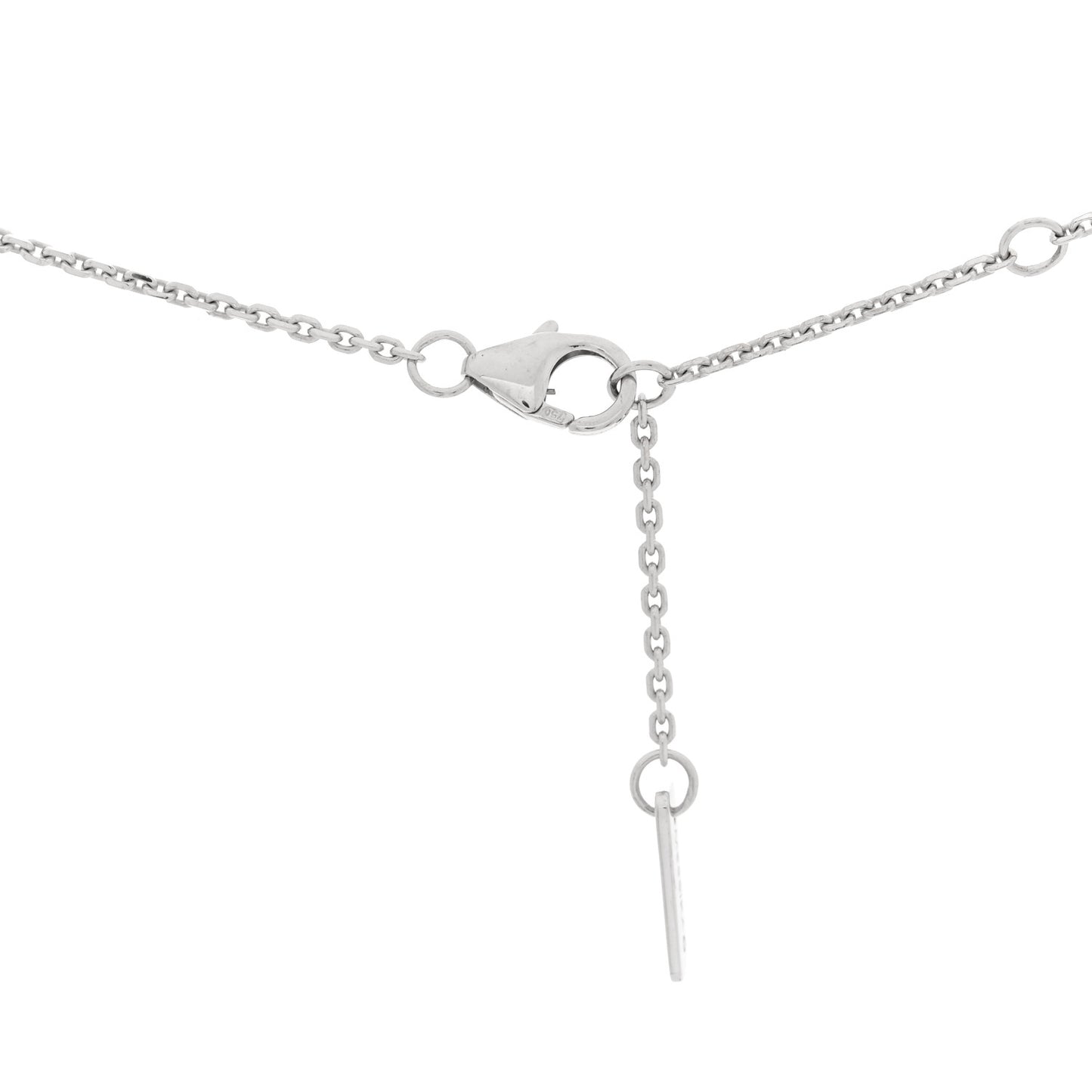 18K White Gold Diamond Baby Move Pave Necklace